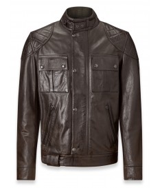 Belstaff Brooklands New Black Brown Cuero