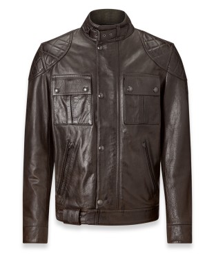 Belstaff Brooklands New Black Brown Cuero