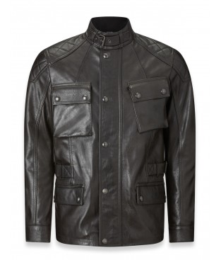 Belstaff Turner New Black Antique Cuero