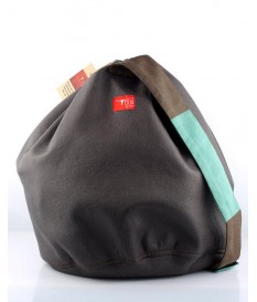 Bolsa Casco Testa Gris Agua Marina